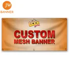 custom roadside vinyl mesh flag pvc advertising banner display graphics printed banner