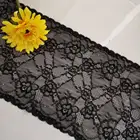22cm black stretch lace trim for underwear