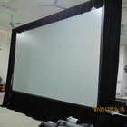 Fast fold projector screen with rear screen fabric