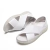China Wholesale Sandals, Women Flat Genuine Leather Sandals