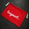 china manufacturer packing shoe drawstring cover red cotton custom dust bag for handbag