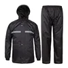 Newest Custom Logo Motorcycle Style Cheap Watertight Fashion Foldable Waterproof PVC Raincoat Men Rain jacket with trousers