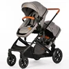 Manufacturer wholesale cheap price foldable compact pram combos detachable double twin baby stroller