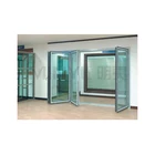motorized glass folding and sliding door for restaurant