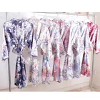 2019 Wholesales new design satin floral robe