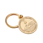 Plating antique brass custom metal keychain key holder