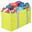 Custom large capacity heavy duty foldable shopping beach utility carry bag tote