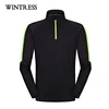 2019 dry fit sportswear running half zip long sleeve men t-shirt activewear t shirt plain