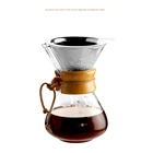 Arabic Drip Glass Pour Over Coffee Maker Set With Stainless Steel Filter
