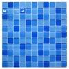 Swimming pool Bathroom Square Blues Glass Mosaic