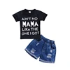RTS New Summer 2piece Printed kids boutique clothing sets
