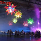 Led inflatable star with led lighting for pub stage birthday Halloween party decoration