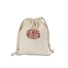 Eco produces bag organic cotton drawstring bag canvas cotton material christmas drawstring gift bag