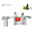 Automatic glass dropper bottle essential oil filling capping machine