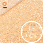 Temperament Fashion White Sequins Beaded Lace Fabric