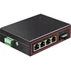 DIEWU 1F4T 5 Port industrial Network switch fiber optical switch 10/100Mbps DIN Rail Type Network adapter Signal Strengthen