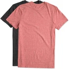 custom screen print plain no brand soft men basic round neck heather color triblend t shirt