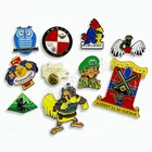 Wholesale manufacturer Custom cheap metal name logo soft hard enamel pop button pin lapel badge