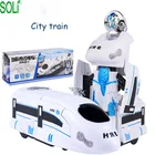 New model car creative deformation toy Electric tank Child train car model
