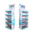 FSDU Custom Cardboard Corrugated POS Display Shelf Units,POP Template Folding Cardboard Water Bottle Floor Display Stand