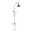 Wall mounted thermostatic bath shower faucet mixer brass chrome bathroom shower tap
