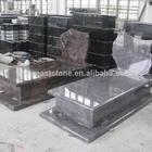 Poland style tombstone granite natural stone design customized gravestone
