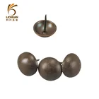 Foshan hardware copper sofa leather nails with crystal button