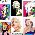 Modern Abstract pop art oil paintings of marilyn monroe handpainted on canvas