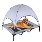Metal frame iron beds waterproof luxury large Elevated Steel Frame Raised Cooling Pet Dog Bed with canopy