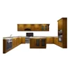 High Quality Cherry Solid Wood Kitchen Cabinet Designs with island