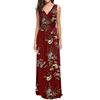 Elegant Floral Printed Sleeveless Women Long Length Boho Maxi Dress Online Fashion