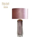 Wholesale cheap electric table purple round glass lamp shade