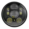 45W 5.75" Headlight Black/Chrome High/Low Beam Head Light With Position Light For Harley Davidson Softail Dyna