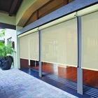 Outdoor Waterproof windproof Roller Blind Shade with Top box and Zip Track System