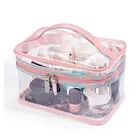 Clear Cosmetic Bag plastic Zipper PVC Toiletry bag