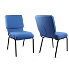 Durable fabric connectable standard size chapel chair church pew