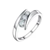Jewelry Vintage Rose White Gold 925 Sterling Silver Engagement Ring Diamond For Women