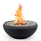 8 liter round stainless steel manual round bioethanol fireplace