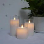Logo Customization Glass Jar Candle Led Wholesale Led Glass Jar Candle