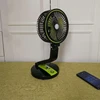 Solar Multi functional mini electric fan rechargeable desk fan