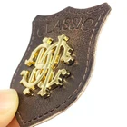 Custom Brand Name Logo Leather Metal Badge For Clothes In China Clothing Garment Accessories Maker