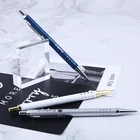 2019 Promotion Bling Ballpoint Pen Blue Ink Click Action Shiny Stationery Write pen