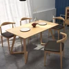 Dining Room V-shape Dining Table Solid Wood 6 Seater Nordic Dining Table