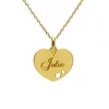 2019 Valentine Custom Personalized Engrave Necklace Inspirational Jewelry Cut out Heart Necklace