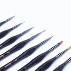 8PCS Synthetic Nylon Hair Triangle Wooden Handle Detail Artist Brush High Quality Professional Paint Brush