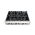 hyxion 36inch 6 burner gas cooking stove with LED light