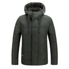 2019 Custom Waterproof Man's Heated Puffer Padding Jacket With Hood