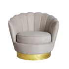 Laynsino Shell modeling rotating barrel upholstery linen fabric accent chairs furniture