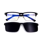 italy design metal glasses polarized clip on optical sunglasses with tac