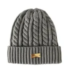 Ready to ship in stocks 100% acrylic fleece inside adult custom Braided beanie hat